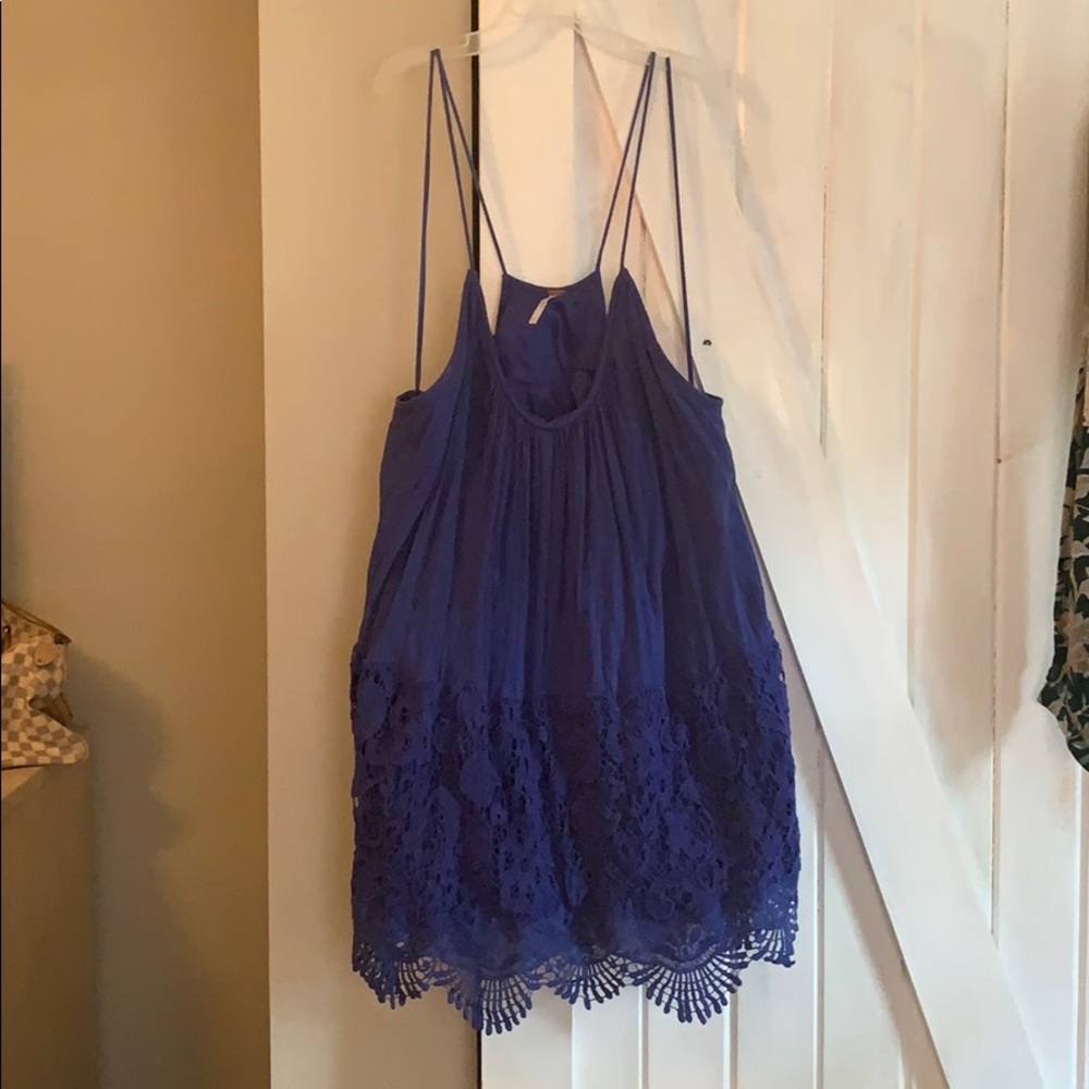 Free People slip dress small blue